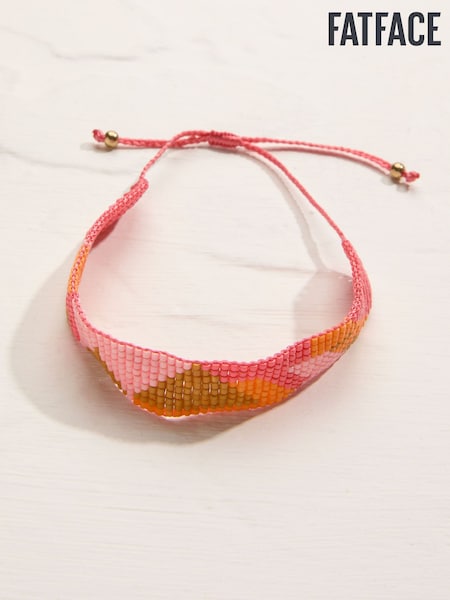 FatFace Orange Adjustable Woven Bracelet (AY8449) | £10.50