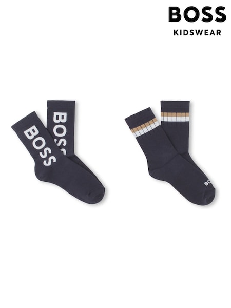 BOSS Blue Logo Socks 2 Pack (AY8872) | £29