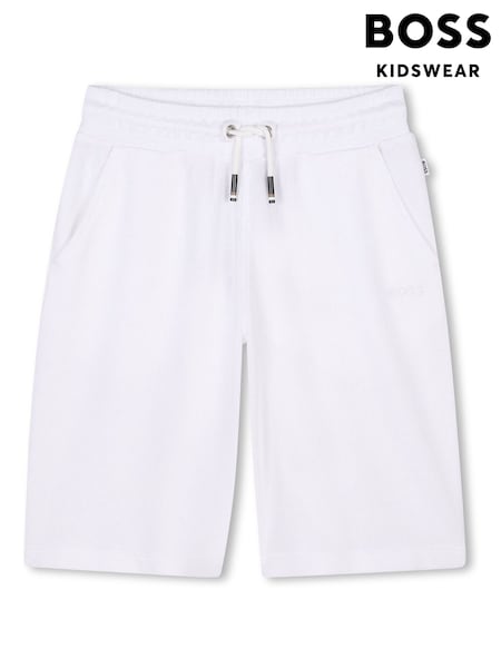 BOSS White Logo Bermuda Shorts (AY8900) | £85