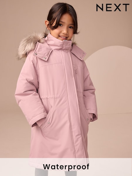 Pink Waterproof Padded Coat (3-16yrs) (AY8927) | £38 - £48