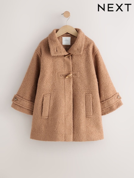Camel Relaxed Fit Duffle Coat With Wool (3-16yrs) (AY8929) | £32 - £42