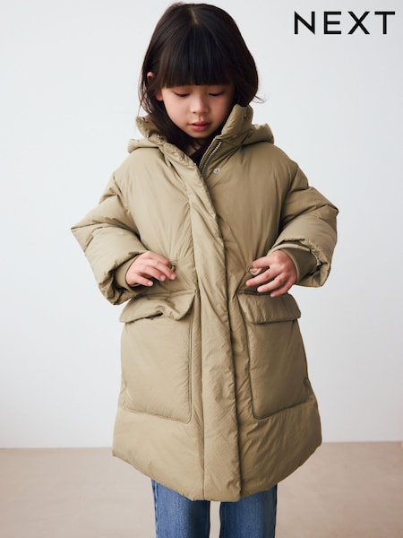 Sage Green Shower Resistant Utility Padded Coat (3-16yrs) (AY8936) | £39 - £49