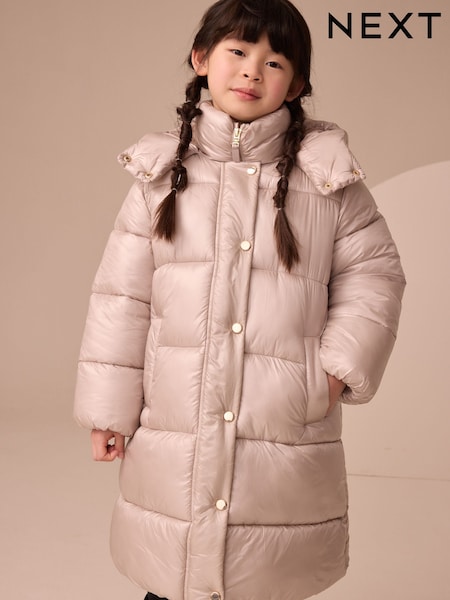 Champagne Gold Shower Resistant Two Tone Padded Coat (3-16yrs) (AY8937) | £38 - £48