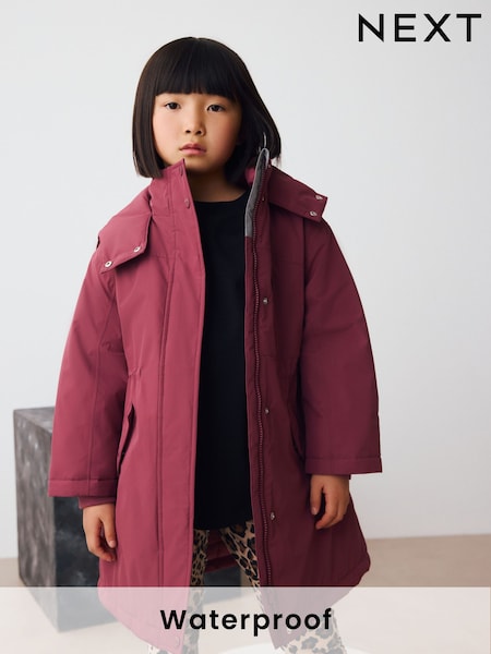 Berry Pink Waterproof Padded Coat (3-16yrs) (AY8957) | £36 - £46