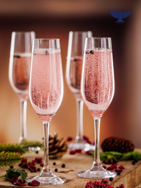 Ravenhead Clear Kings Set of 8 20cl Flute Glasses (AY9049) | £43