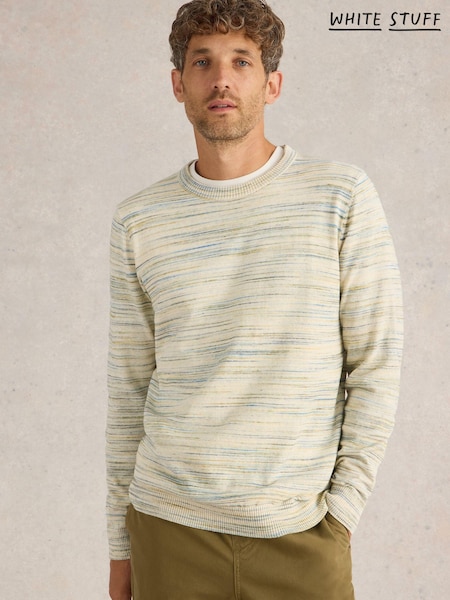 White Stuff Natural Henderson Spacedye 100% Cotton Jumper (AY9109) | £55