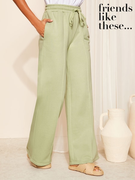 Friends Like These Green Wide Leg Jersey Co-Ord Trousers (AY9253) | £29
