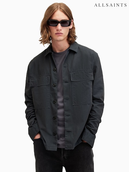 AllSaints Blue Sanpha Long Sleeve Shirt (AY9323) | £119
