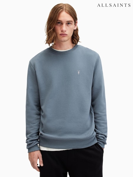 AllSaints Blue Raven 100% Organic Cotton Crew Sweater (AY9353) | £89
