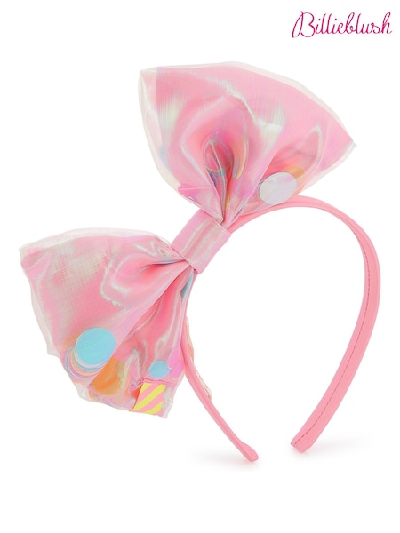 Billieblush Multicolour Sequin Bow Logo 100% Cotton Headband (AY9362) | £19