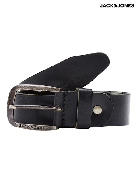 JACK & JONES Black Leather Belt (AY9367) | £22