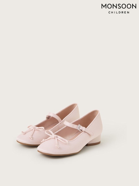 Monsoon Pink Satin Ballet Heels (AY9398) | £28 - £32