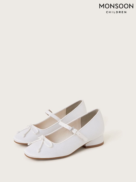 Monsoon Natural Satin Ballet Heels (AY9403) | £28 - £32