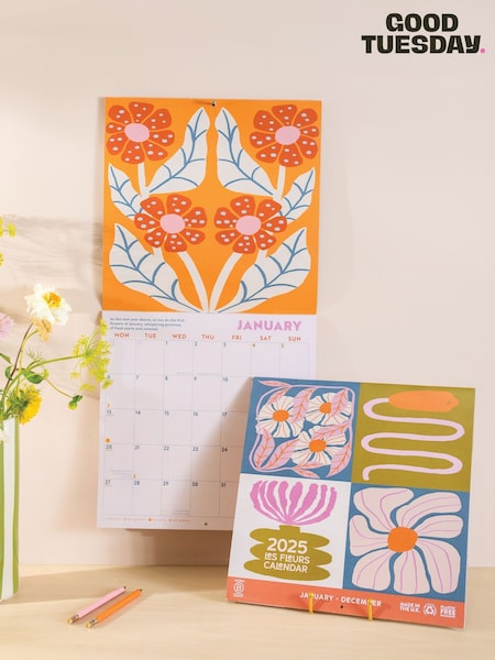 Good Tuesday Les Fleurs Les Fleurs 2025 Calendar (AY9454) | £19