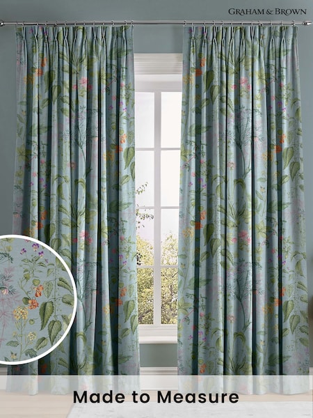 Graham & Brown Sky Blue Edulis Made to Measure Curtains (AY9712) | £119