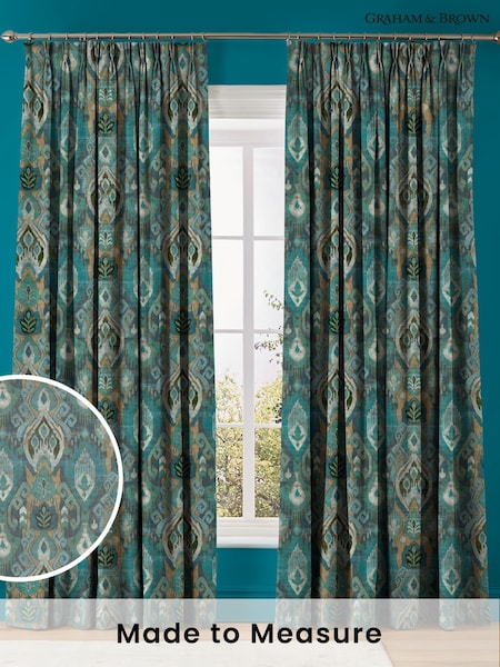 Graham & Brown Midnight Blue Daraee Tapestry Made to Measure Curtains (AY9728) | £119
