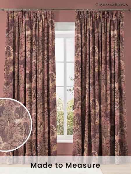 Graham & Brown Mulberry Purple New Eden Made to Measure Curtains (AY9731) | £119