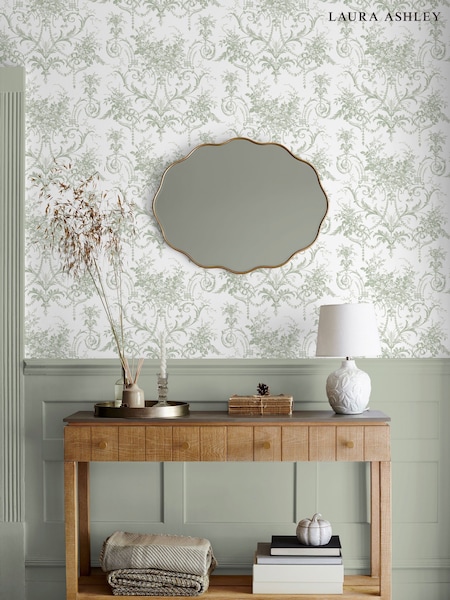 Laura Ashley Green Tuilieries 10M Wallpaper (AY9747) | £48