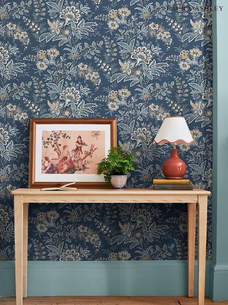 Laura Ashley Blue Marlbrook 10M Wallpaper (AY9748) | £48