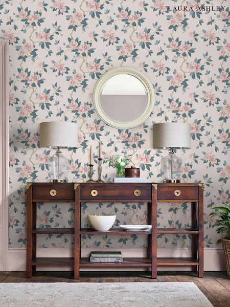 Laura Ashley Cream Maya 10M Wallpaper (AY9752) | £48