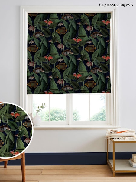 Graham & Brown Sea Blue Aquarium Made to Measure 100% Cotton Roman Blind (AY9771) | £99