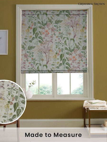 Graham & Brown Sage Green Edulis Made to Measure 100% Cotton Roman Blind (AY9774) | £99