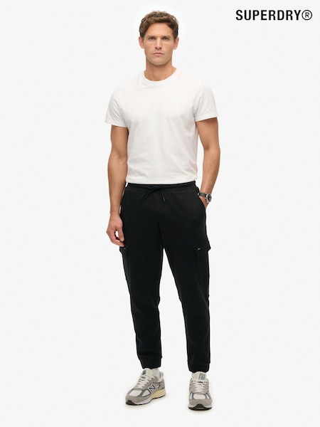 Superdry Black Tech Logo Cargo Joggers (AY9837) | £65