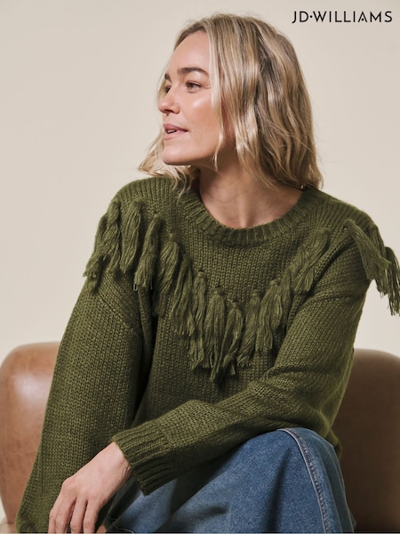 JD Williams Green Tassle Detail Jumper (AY9959) | £36