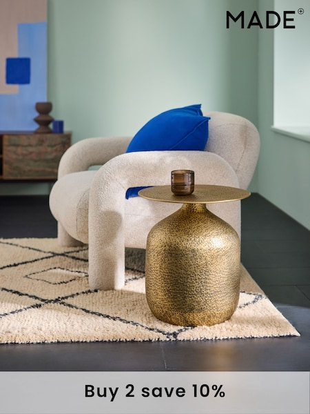 MADE.COM Hammered Brass Zuri Side Table (B00066) | £149