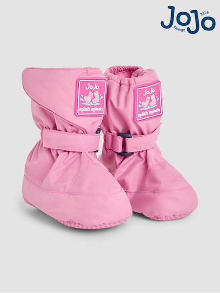 JoJo Maman Bébé Dusty Pink Fleece Lined Booties (B00443) | £21