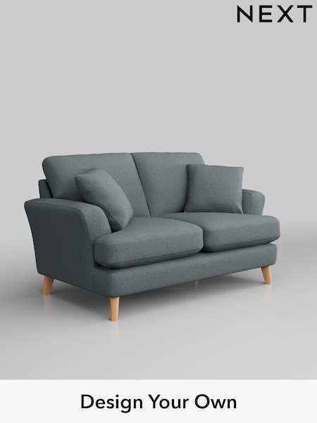 Tweedy Blend Easy Clean/Mid Slate Teal Green Conway Relaxed Sit (B00468) | £1,050