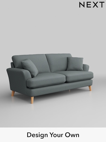 Tweedy Blend Easy Clean/Mid Slate Teal Green Conway Relaxed Sit (B00468) | £0
