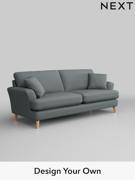 Tweedy Blend Easy Clean/Mid Slate Teal Green Conway Relaxed Sit (B00468) | £1,350