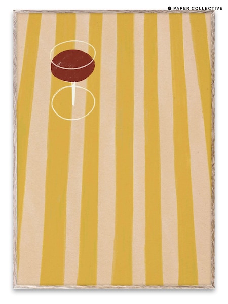 Paper Collective Orange SDO 04 Framed Wall Art Print in Natural Oak Frame (B00968) | £70 - £110