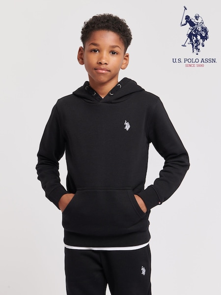 U.S. Polo Assn. Black Boys Double Horsemen Hoodie (B01123) | £40 - £48