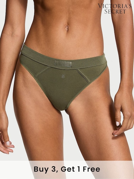 Victoria's Secret Casual Olive Green Thong Knickers (B01263) | £9