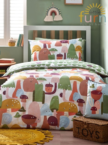 Little Furn Multicolour Fun Guys Mushroom Duvet Cover Set (B01379) | £16 - £28