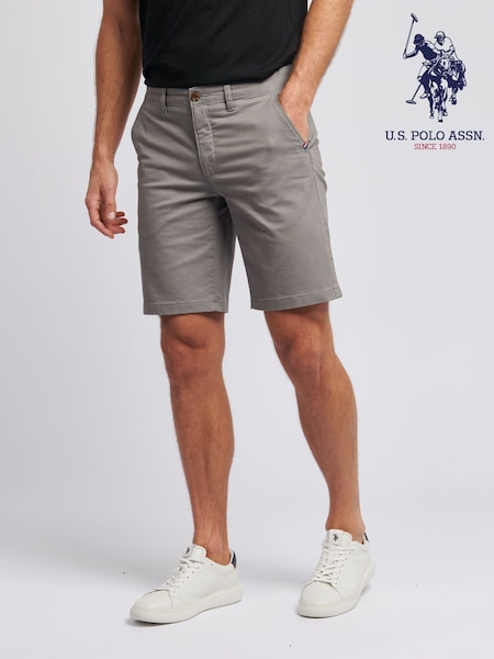 U.S. Polo Assn. Grey Classic Mens Chino Shorts (B01429) | £55