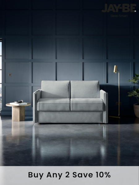 Jay-Be Brushed Twill Sky Blue Slim 2 Seater Sofa Bed (B01499) | £2,080