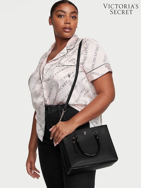 Victoria's Secret Black Pebble Satchel Bag (B01679) | £69