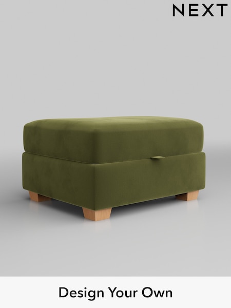 Plush Velvet Easy Clean/Mid Olive Green Heath Highback (B01934) | £475