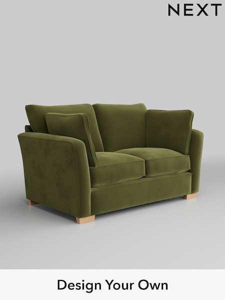 Plush Velvet Easy Clean/Mid Olive Green Heath Highback (B01934) | £1,025