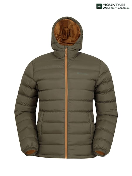 Mountain Warehouse Olive Green Seasons II Mens Water Resistant Padded Jacket (B02432) | £54