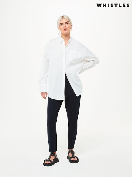 Whistles Blue Petite Super Stretch Trousers (B02553) | £99