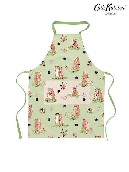 Cath Kidston Green Meerkats Easy Adjust 100% Cotton Apron (B02848) | £25