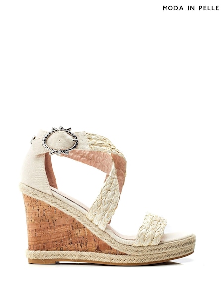 Moda In Pelle Crossover Strap Wedge Sandal (B02934) | £89