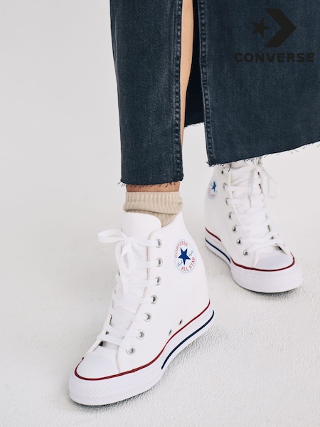 Converse White Chuck Taylor All Star Wedge Trainers (B02957) | £80