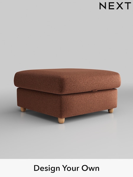 Plush Chenille/Dark Rust Brown Parker Platform Grand Relaxed Sit (B04069) | £499