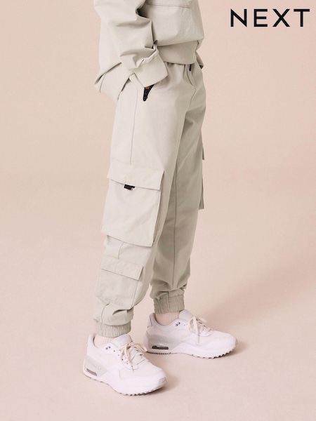 Light Grey Cargo Premium Putty Trousers (3-16yrs) (B04289) | £20 - £25