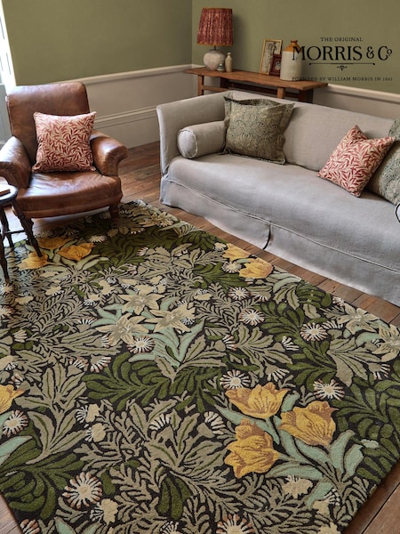 Morris & Co Green Bower Rug (B04374) | £635 - £915